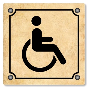 WC invalidé, 100x100mm, pergamen, Kansas